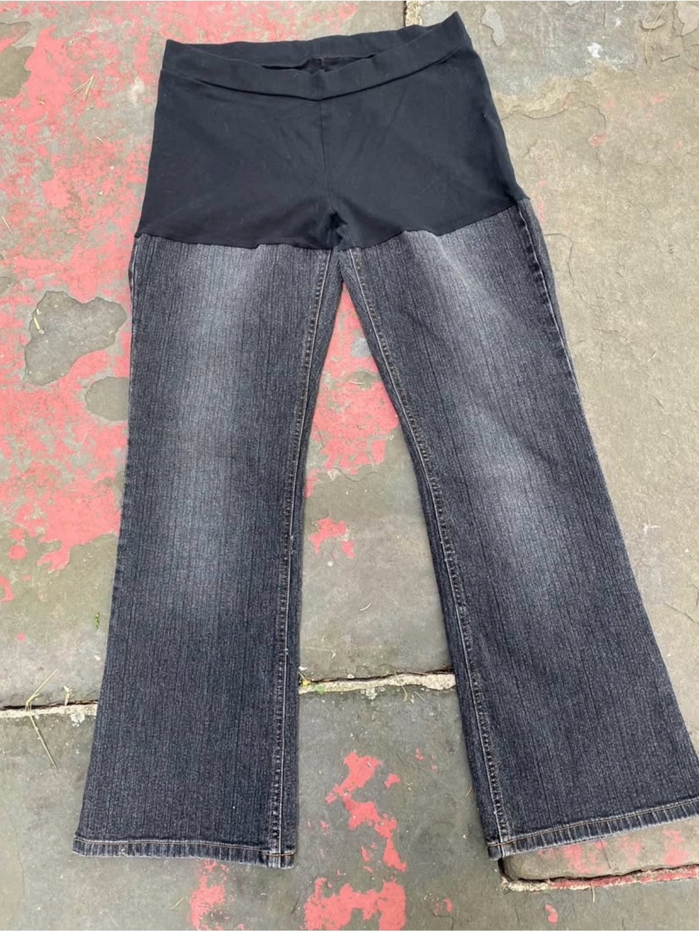 custom made maternity Black jeans, large.